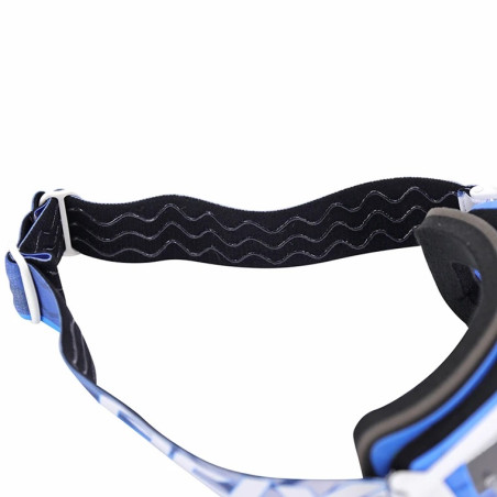Masque cross ADX MX bleu blanc ecran transparent miroir