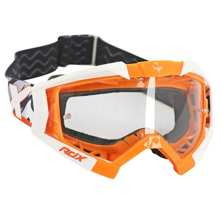 Masque cross ADX MX orange blanc ecran transparent miroir