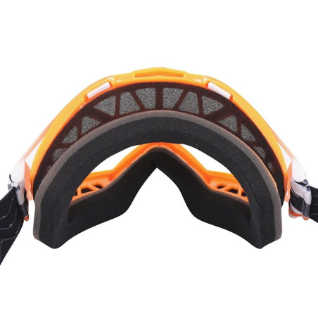 Masque cross ADX MX orange blanc ecran transparent miroir