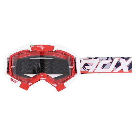 Masque cross ADX MX rouge blanc ecran transparent miroir