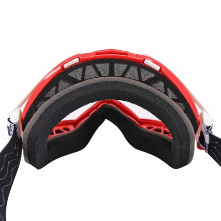 Masque cross ADX MX rouge blanc ecran transparent miroir