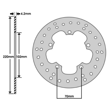 Disco de freno trasero adaptable Yamaha TZR MBK X-Power Aprilia RS 50