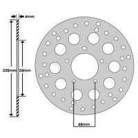 Disco de freno delantero adaptable Gilera Runner Piaggio NRG MC3 220mm