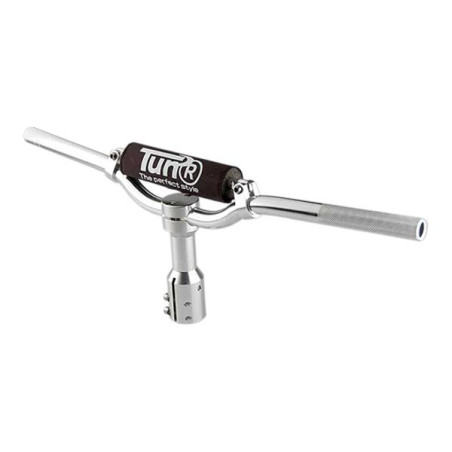 Manillar Cross adaptable de aluminio plateado con potencia para MBK Booster Yamaha Slider Peugeot Streetzone