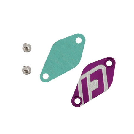 Placa de obturación Doppler violeta con junta y tornillería