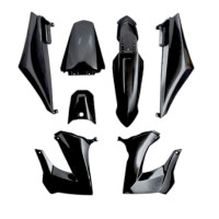 Kit carenado Derbi Senda DRD - XTREM 2000 a 2011 - Negro - 7 piezas