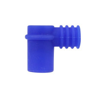 Pipa de bujía estanca de silicona azul para cable de 7 mm